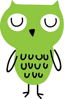 Ilustracja spokojnej sowy symbolizującej skupienie i naukę