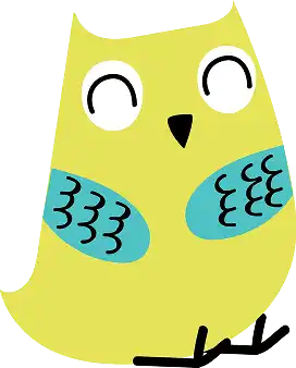 Ilustracja spokojnej sowy symbolizującej skupienie i naukę